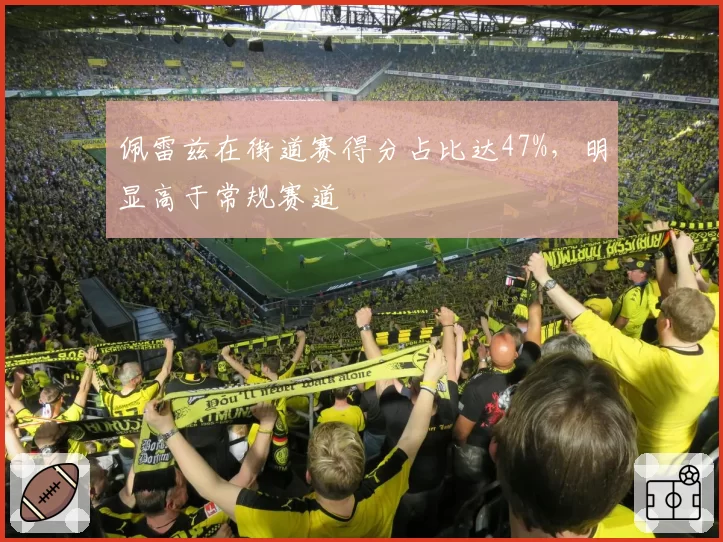 佩雷兹在街道赛得分占比达47%,明显高于常规赛道
